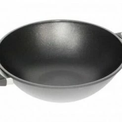 AMT Gastroguss AMT Wok Aus Aluguss, 32 Cm Mit 2 Seitengriffen