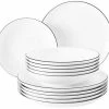 Seltmann Weiden Lido Black Line Tafelservice 12-teilig Rund