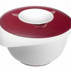 Westmark Rührschüssel Mit Zweigeteiltem Deckel In Dunkelrot 3,5 L / Ca. 14,5 Cm