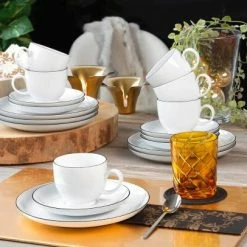 Seltmann Weiden Lido Black Line Kaffeeservice 18-teilig Rund -KitchenAid Shop 33 10826 ka 18tlg 04