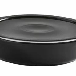 Eschenbach Flacher Topf Mit Deckel Cook & Serve InducTherm In Schwarz 18 Cm / 0,6 Liter