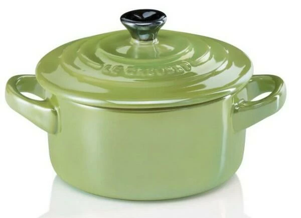 Le Creuset Mini Cocotte In Palm Metallic 3 Le Creuset Mini Cocotte In Palm Metallic