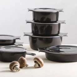 Eschenbach Topf Mit Deckel Cook & Serve In Schwarz 24 Cm / 13 Cm / 4 Liter -KitchenAid Shop COOK SERVE 027 3