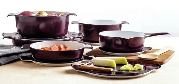 Eschenbach Flacher Topf Mit Deckel Cook & Serve In Pflaume 24 Cm / 1,2 Liter 6 Eschenbach Flacher Topf Mit Deckel Cook & Serve In Pflaume 24 Cm / 1,2 Liter – Bild 4