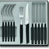 Victorinox Swiss Modern Besteck-Set Mit Steakmessern, 12-teilig, Schwarz -KitchenAid Shop CUT 6 9093 12W 12 S1