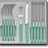 Victorinox Swiss Modern Besteck-Set Mit Tomatenmessern, 12-teilig, Minzgrün