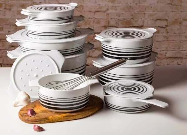 Eschenbach Topf Mit Deckel Cook & Serve In Stripes 24 Cm / 4 Liter / 5,5 Cm 7 Eschenbach Topf Mit Deckel Cook & Serve In Stripes 24 Cm / 4 Liter / 5,5 Cm – Bild 5