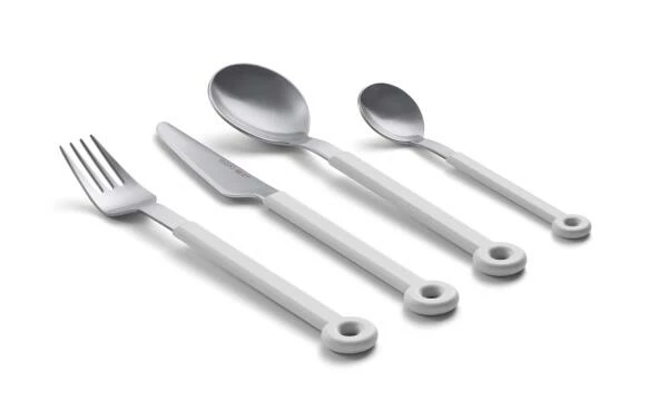 Mono Ring Besteckset In Weiß, 4tlg. 4 Mono Ring Besteckset In Weiß, 4tlg. – Bild 2
