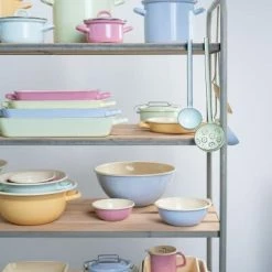 Riess Emaille Riess Schüssel Aus Emaille In Pastell-gelb -KitchenAid Shop RIESS AMBIENTE CLASSIC Pastell Bunt 2019 11 17 highres