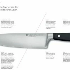 Wüsthof Schinkenmesser Classic Mit Kullenschliff, Abgerundet -KitchenAid Shop Wuesthof Classic Merkmale Messer 9 1