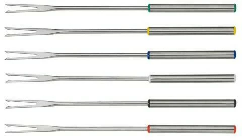 Spring Fleisch-Fonduegabeln Fun, 6 Stück 3 Spring Fleisch-Fonduegabeln Fun, 6 Stück